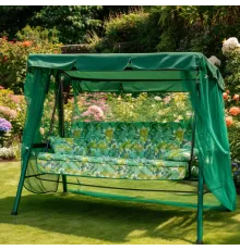 Садовые качели трехместные с москитной сеткой, раскладываются в кровать Olsa Варна с1260