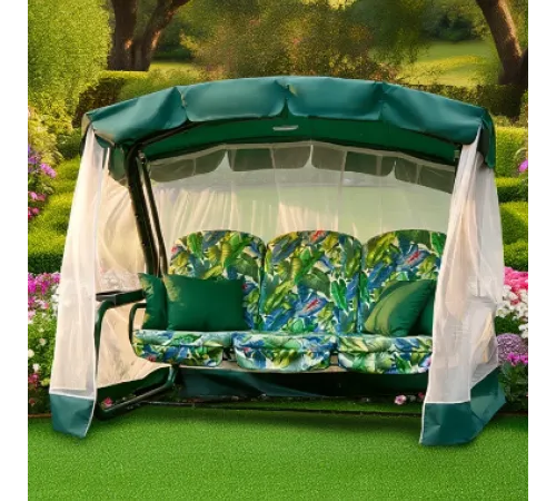 Качели садовые трехместные, усиленные Olsa Мастак Премиум с1151