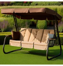 Качели садовые Olsa Родео-2 909, раскладываются , 3-местные