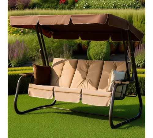 Качели садовые Olsa Родео-2 909, раскладываются , 3-местные