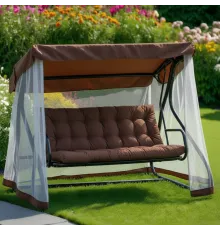 Качели садовые Лючия с москитной сеткой, раскладываются