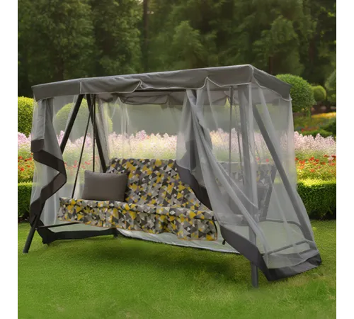 Садовые качели трехместные с москитной сеткой, раскладываются в кровать Olsa Рица с1627