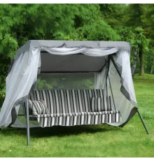 Садовые качели трехместные с москитной сеткой, раскладываются в кровать Olsa Рица с1654