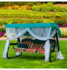 Качели садовые трехместные с мокитной сеткой Olsa Мастак -3 1726