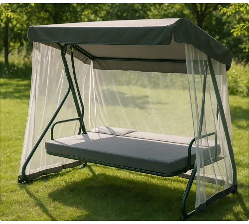 Качели садовые Лючия с москитной сеткой, раскладываются