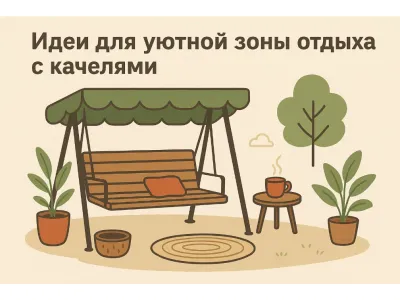 Идеи для уютной зоны отдыха с качелями Идеи для уютной зоны отдыха с качелями