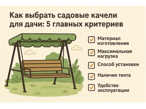 Как выбрать садовые качели для дачи: 5 главных критериев