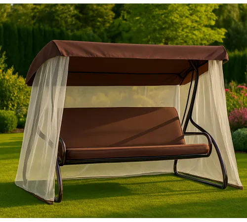 Качели садовые Лючия с москитной сеткой, раскладываются