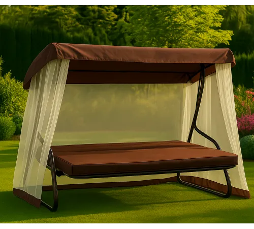 Качели садовые Лючия с москитной сеткой, раскладываются