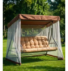 Качели садовые Лючия с москитной сеткой, раскладываются
